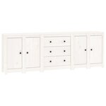 vidaXL Buffet Blanc 230x35x80 cm Bois massif de pin