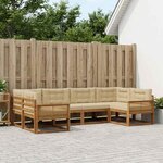 vidaXL Ensemble de canapés d'extérieur 6 Pièces Naturel et Beige