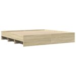 vidaXL Cadre de lit chêne sonoma 200x200 cm bois d'ingénierie