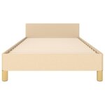 vidaXL Cadre de lit sans matelas crème 100x200 cm tissu
