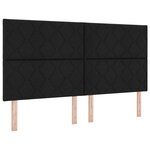 Lit vidaXL Noir 180x200 cm en tissu
