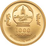 Pièce de monnaie en Or 1000 Togrog g 0.5 Millésime 2026 CHINGGIS KHAAN