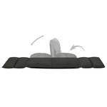 vidaXL Chaise pliable de sol Noir Microfibre