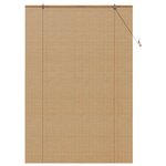 vidaXL Stores et Occultants avec des rideaux Marron Clair Bambou