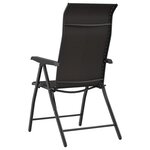 vidaXL Chaises pliables de jardin lot de 8 café noir résine tressée
