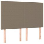 vidaXL Sommier à lattes de lit avec matelas Taupe 140x190 cm Tissu