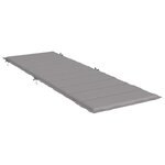 vidaXL Coussin de chaise longue gris 186x58x4 cm tissu oxford