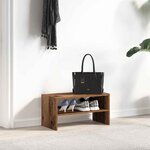 vidaXL Étagère à chaussures empilable vieux bois 60x30x30 5 cm