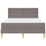 vidaXL Cadre de lit avec matelas Taupe 140 x 200 cm tissu