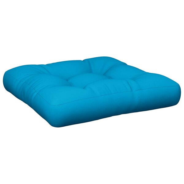 vidaXL Coussin de palette bleu clair 58x58x10 cm tissu