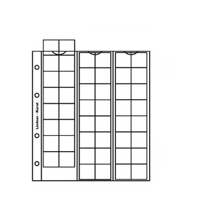 Feuilles numismatiques Karat pour 48 monnaies jusqu'à 22 mm. Intercalaires - Rouge