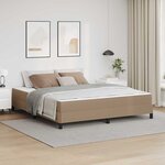 vidaXL Lit avec matelas Cappuccino 180 x 200 cm Faux cuir