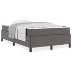 vidaXL Cadre de lit avec matelas Gris 120 x 200 cm Faux cuir