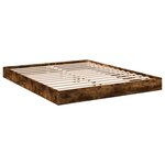 vidaXL Cadre de lit sans matelas chêne fumé 160x200 cm bois ingénierie