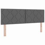 vidaXL Tête de lit avec tête de lit Gris foncé 144 cm Cuir synthétique