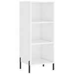 vidaXL Buffet haut Blanc brillant 34 5x34x180 cm Bois d'ingénierie
