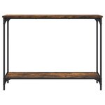 vidaXL Table console chêne fumé 101x30 5x75 cm bois d'ingénierie