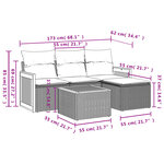 vidaXL Salon de jardin avec coussins 5 Pièces beige résine tressée