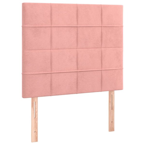 vidaXL Têtes de lit 2 Pièces Rose 90x5x78/88 cm Velours