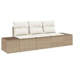 vidaXL Ensemble de canapé de jardin avec coussin 3 Pièces Beige  Crème