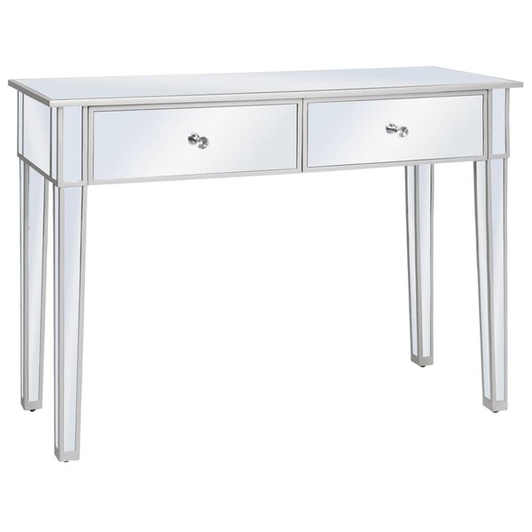 vidaXL Table console miroir MDF et verre 106 5 x 38 x 76 5 cm