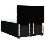 vidaXL Sommier à lattes de lit avec matelas Noir 160x200 cm Tissu