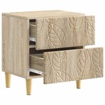 vidaXL Table de chevet 2 Pièces Chêne Sonoma 43 x 34 5 x 48 cm