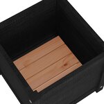 vidaXL Jardinière d'extérieur Noir 40x40x40 cm Bois de pin massif