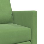 vidaXL Loveseat Vert clair Tissu  Bois 2 places Loveseat Rectangulaire