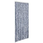 vidaXL Moustiquaire Bleu et blanc 90x200 cm Chenille