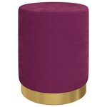 vidaXL Tabouret de rangement rond Violet Velours 31 x 37 cm