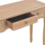 vidaXL Table de console et coiffeuse avec 3 tiroirs Marron
