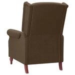 vidaXL Fauteuil de massage inclinable Marron Tissu