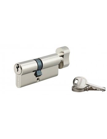 THIRARD - Cylindre de serrure à bouton SA UNIKEY (achetez-en plusieurs  ouvrez avec la même clé)   40Bx30mm  3 clés  nickelé