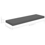 vidaXL Étagère murale flottante Gris brillant 80x23 5x3 8 cm MDF