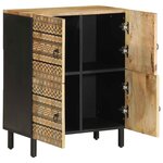 vidaXL Buffet 60x33 5x75 cm bois de manguier brut massif