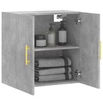 vidaXL Armoire murale gris béton 60x31x60 cm bois d'ingénierie