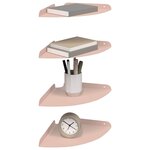 vidaXL Étagère flottante avec étagère 4 Pièces Rose 24 x 24 x 2 cm