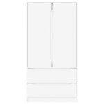 vidaXL Cabinet de salle de bain avec tiroir Blanc 79 5 x 49 x 156 cm