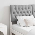 vidaXL Tête de lit capitonnée Gris clair 160 cm Pin massif