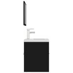 vidaXL Ensemble de meubles de salle de bain Noir Aggloméré