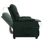 vidaXL Fauteuil Vert foncé Tissu