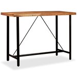 vidaXL Table de bar Bois massif d'Acacia 150x70x107 cm