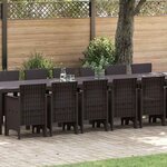 vidaXL Ensemble de salle à manger pour jardin 17 Pièces Marron