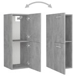 Vidaxl ensemble de meubles de salle de bain gris béton aggloméré