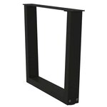 vidaXL Pieds de table basse en forme de V  2 pièces  noir  60 x (42-43 3) cm  acier