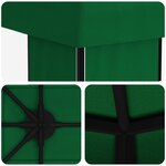 vidaXL Pavillon 4 × 3 m Vert Polyester et Acier 190 gsm