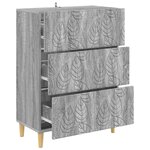 vidaXL Armoire à tiroirs Sonoma gris 66 x 34 5 x 90 cm