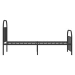 vidaXL Cadre de lit métal sans matelas avec pied de lit noir 80x200 cm