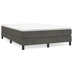 vidaXL Cadre de lit gris foncé 140x190 cm velours